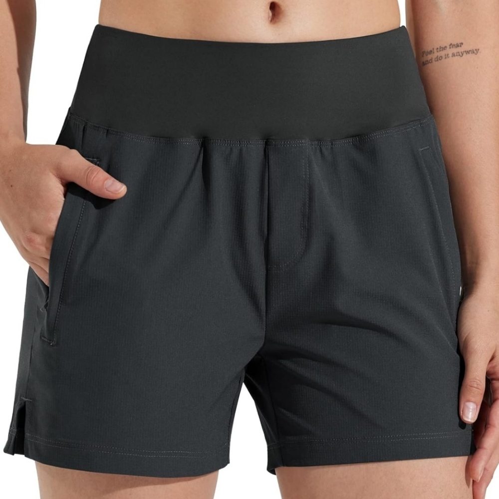 Libin Women's 4" High Waist Athletic Shorts Quick Dry Lightweight Workout Shorts